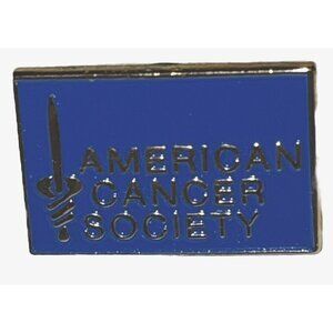 American Cancer Society Lapel Hat Jacket Pin Blue Gold A76
